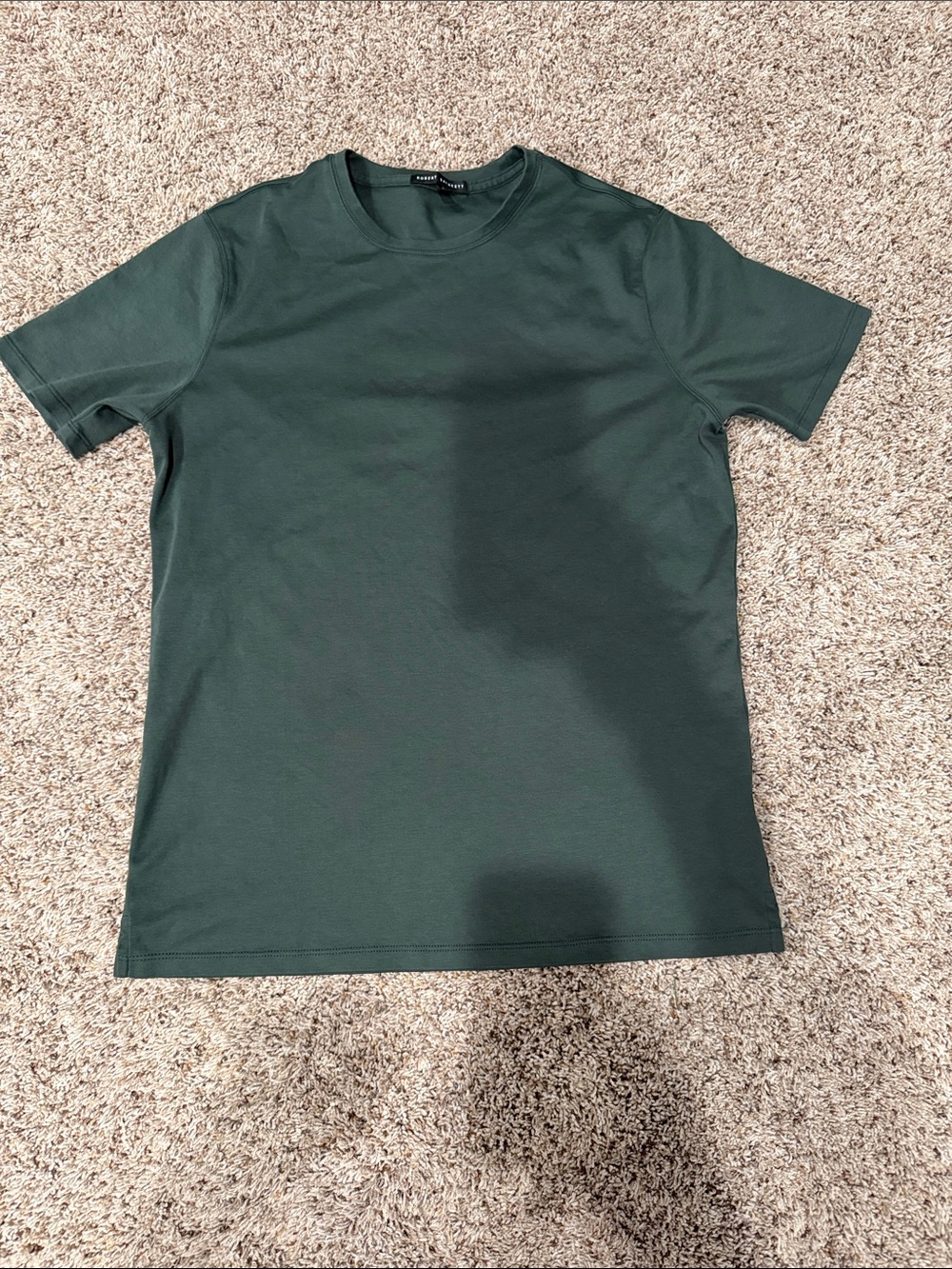 Robert Barakett Men's Short Sleeve Crew Tee in Dark Green Size Large